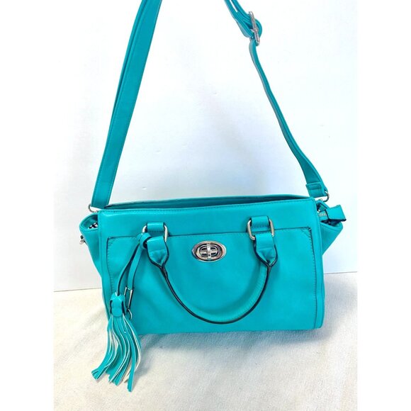 Charming Charlie Women's Handbag Turquoise Medium Shoulder Bag/Purse - Picture 5 of 16
